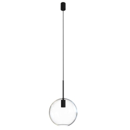 Φωτιστικό Οροφής Sphere L 7850 E27 40W Black-Clear Nowodvorski Μέταλλο,Γυαλί