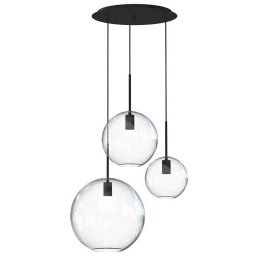 Φωτιστικό Οροφής Sphere 7788 3xE27 40W Black-Clear Nowodvorski Μέταλλο,Γυαλί