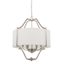 Φωτιστικό Οροφής Nuntucet 8150 6x40W E14 Silver Nowodvorski Μέταλλο,Ύφασμα