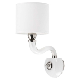 Φωτιστικό Τοίχου - Απλίκα Newport 8157 1x40W E14 White Nowodvorski Μέταλλο,Ύφασμα
