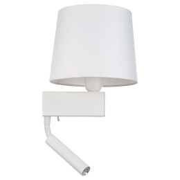 Φωτιστικό Τοίχου - Απλίκα Chillin 8216 1xE27 max 40W & 1xG9 max 10W White Nowodvorski Μέταλλο,Ύφασμα