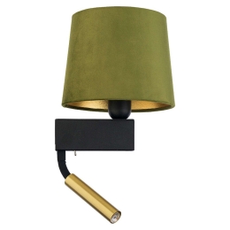 Φωτιστικό Τοίχου - Απλίκα Chillin 8214 1xE27 max 40W & 1xG9 max 10W Green Nowodvorski Μέταλλο,Ύφασμα