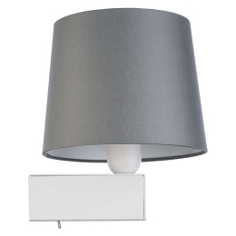 Φωτιστικό Τοίχου - Απλίκα Chillin 8200 1xE27 max 40W Grey-White Nowodvorski Μέταλλο,Ύφασμα