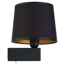 Φωτιστικό Τοίχου - Απλίκα Chillin 8197 1xE27 max 40W Black Nowodvorski Μέταλλο,Ύφασμα