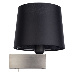 Φωτιστικό Τοίχου - Απλίκα Chillin 8211 1xE27 max 40W Black-Silver Nowodvorski Μέταλλο,Ύφασμα