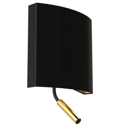 Φωτιστικό Τοίχου - Απλίκα Borde 7986 1xE27 max 40W & 1xG9 Black-Gold Nowodvorski Μέταλλο,Ύφασμα