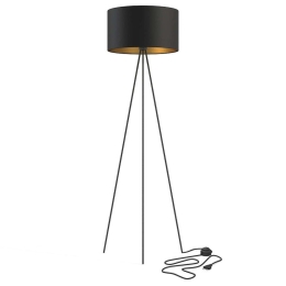 Φωτιστικό Δαπέδου Cadilac 7991 1xE27 max 40W Black-Gold Nowodvorski Μέταλλο,Ύφασμα