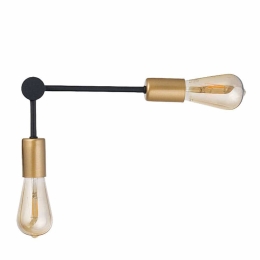 Φωτιστικό Τοίχου - Απλίκα Rotor 7933 2xE27 max 60W Black-Gold Nowodvorski Μέταλλο