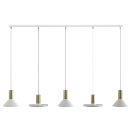 Φωτιστικό Οροφής - Ράγα Hermanos 8033 5xGU10 max 10W White-Solid Brass Nowodvorski Μέταλλο