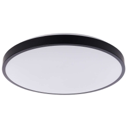 Φωτιστικό Οροφής - Πλαφονιέρα Agnes Round 8204 Led 22W 3000K Φ33,5cm Black Nowodvorski Μέταλλο,Πλαστικό