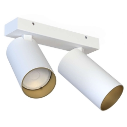 Φωτιστικό Οροφής - Σποτ Mono 7774 2xGU10 10W White-Gold Nowodvorski Μέταλλο,Πλαστικό