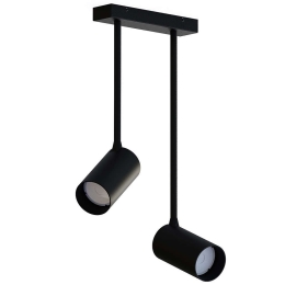 Φωτιστικό Οροφής - Σποτ Mono Long 7730 2xGU10 10W Black Nowodvorski Μέταλλο,Πλαστικό