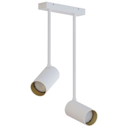 Φωτιστικό Οροφής - Σποτ Mono Long 7672 2xGU10 10W White-Gold Nowodvorski Μέταλλο,Πλαστικό