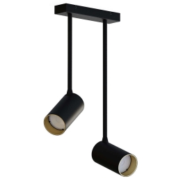 Φωτιστικό Οροφής - Σποτ Mono Long 7675 2xGU10 10W Black-Gold Nowodvorski Μέταλλο,Πλαστικό