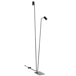 Φωτιστικό Δαπέδου Mono 7718 2xGU10 10W 212cm Black-Gold Nowodvorski Μέταλλο,Πλαστικό