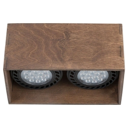 Φωτιστικό Οροφής - Σποτ Dale 7613 2xGU10 15W Dark Brown Nowodvorski Ξύλο