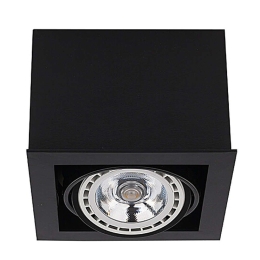 Φωτιστικό Οροφής - Σποτ Box 9495 1xGU10 15W Black Nowodvorski Μέταλλο,Ξύλο