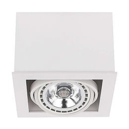 Φωτιστικό Οροφής - Σποτ Box 9497 1xGU10 15W White Nowodvorski Μέταλλο,Ξύλο