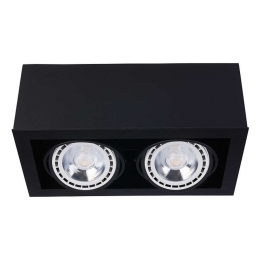 Φωτιστικό Οροφής - Σποτ Box 9470 2xGU10 15W Black Nowodvorski Μέταλλο,Ξύλο