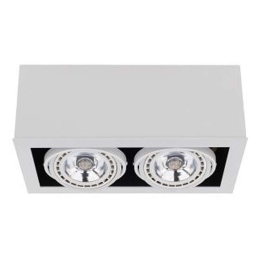 Φωτιστικό Οροφής - Σποτ Box 9472 2xGU10 15W White Nowodvorski Μέταλλο,Ξύλο