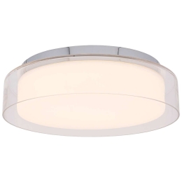 Φωτιστικό Οροφής - Πλαφονιέρα Pan M 8174 17W Led Φ35cm Chrome Nowodvorski Μέταλλο,Πλαστικό