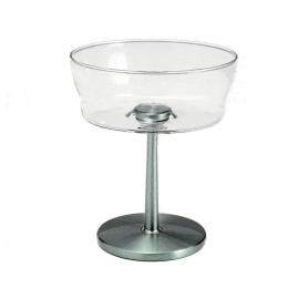 Μπωλ Με Πόδι Φωτιζόμενο Led Sister Light LD0700V3 13,2x15,5cm Clear-Green Zafferano Γυαλί
