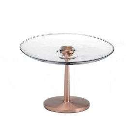 Πιατέλα Με Πόδι Φωτιζόμενο Led Sister Light LD0701R3 14x12,3cm Clear-Bronze Zafferano Γυαλί
