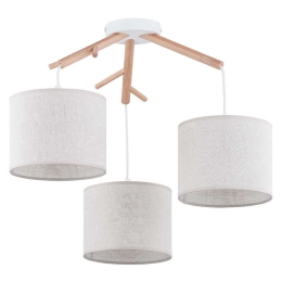 Φωτιστικό Οροφής Albero Linen 6556 3xΕ27 15W 57x60cm Beige TK Lighting