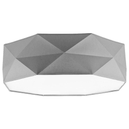 Φωτιστικό Οροφής - Πλαφονιέρα Kantoor 1566 4xΕ27 52x17cm Grey TK Lighting