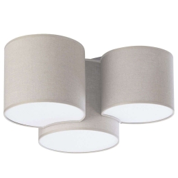 Φωτιστικό Οροφής - Πλαφονιέρα Mona 6591 3xΕ27 15W 54x30cm Natural TK Lighting