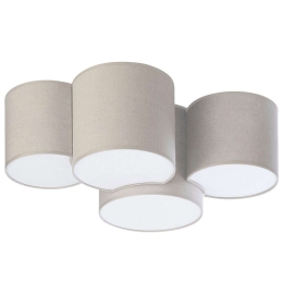 Φωτιστικό Οροφής - Πλαφονιέρα Mona 6592 4xΕ27 15W 69x30cm Natural TK Lighting