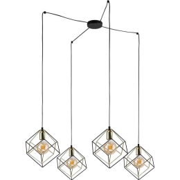 Φωτιστικό Οροφής Alambre 6713 4xΕ27 15W 70x130cm Black TK Lighting