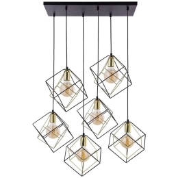 Φωτιστικό Οροφής Alambre 2779 6xΕ27 15W 78x140cm Black TK Lighting