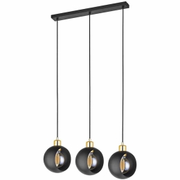 Φωτιστικό Οροφής Cyklop 2753 3xΕ27 15W 61x127cm Black TK Lighting