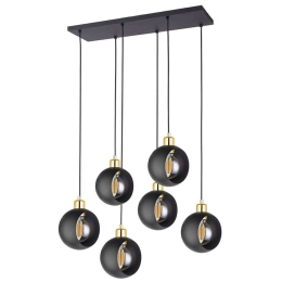 Φωτιστικό Οροφής Cyklop 2756 6xΕ27 15W 72x130cm Black TK Lighting