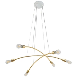 Φωτιστικό Οροφής Helix 5621 6xΕ27 15W 90x140cm Gold TK Lighting