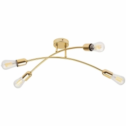 Φωτιστικό Οροφής Helix 4688 4xΕ27 15W 62x20cm Gold TK Lighting
