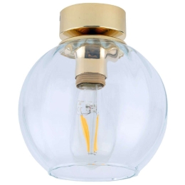 Φωτιστικό Οροφής - Πλαφονιέρα Devi 4740 1xΕ27 15W Φ18cm 20cm Clear TK Lighting