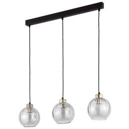 Φωτιστικό Οροφής Devi 4580 3xΕ27 15W 81x120cm Clear TK Lighting
