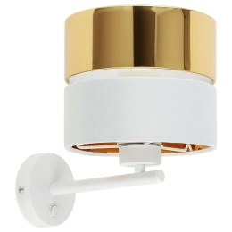 Φωτιστικό Τοίχου - Απλίκα Hilton 4770 1xΕ27 15W 28x28cm White-Gold TK Lighting