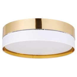 Φωτιστικό Οροφής - Πλαφονιέρα Hilton 4772 3xΕ27 15W Φ45cm 16,5cm White-Gold TK Lighting