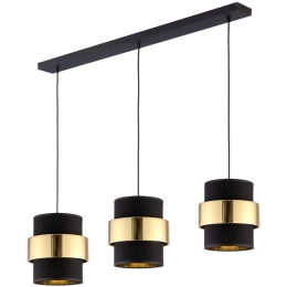 Φωτιστικό Οροφής Calisto New 4378 3xΕ27 15W 117x110cm Gold-Black TK Lighting