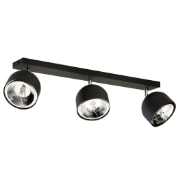 Φωτιστικό Οροφής - Σποτ Altea 6520 3xGU10 AR111 12W 72x17cm Black TK Lighting