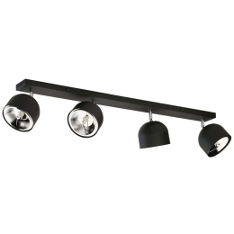 Φωτιστικό Οροφής - Σποτ Altea 6521 4xGU10 AR111 12W 97x17cm Black TK Lighting