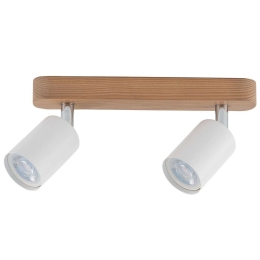 Φωτιστικό Οροφής - Σποτ Top Wood 3295 2xGU10 10W 35x14cm White TK Lighting
