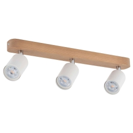 Φωτιστικό Οροφής - Σποτ Top Wood 3296 3xGU10 10W 53x14cm White TK Lighting