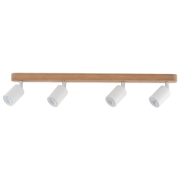Φωτιστικό Οροφής - Σποτ Top Wood 3297 4xGU10 10W 76x14cm White TK Lighting