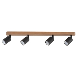 Φωτιστικό Οροφής - Σποτ Top Wood 3293 4xGU10 10W 76x14cm Black TK Lighting