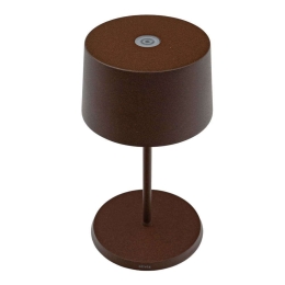 Φωτιστικό Επιτραπέζιο Επαναφορτιζόμενο Olivia Mini LD0860R3 Φ11x22cm Led 2,2W Corten Zafferano