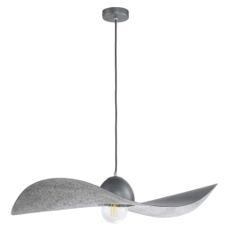 Φωτιστικό Οροφής Kapello L 32336 Φ76x12,5/80cm 1xE27 60W Silver Sigma Lighting